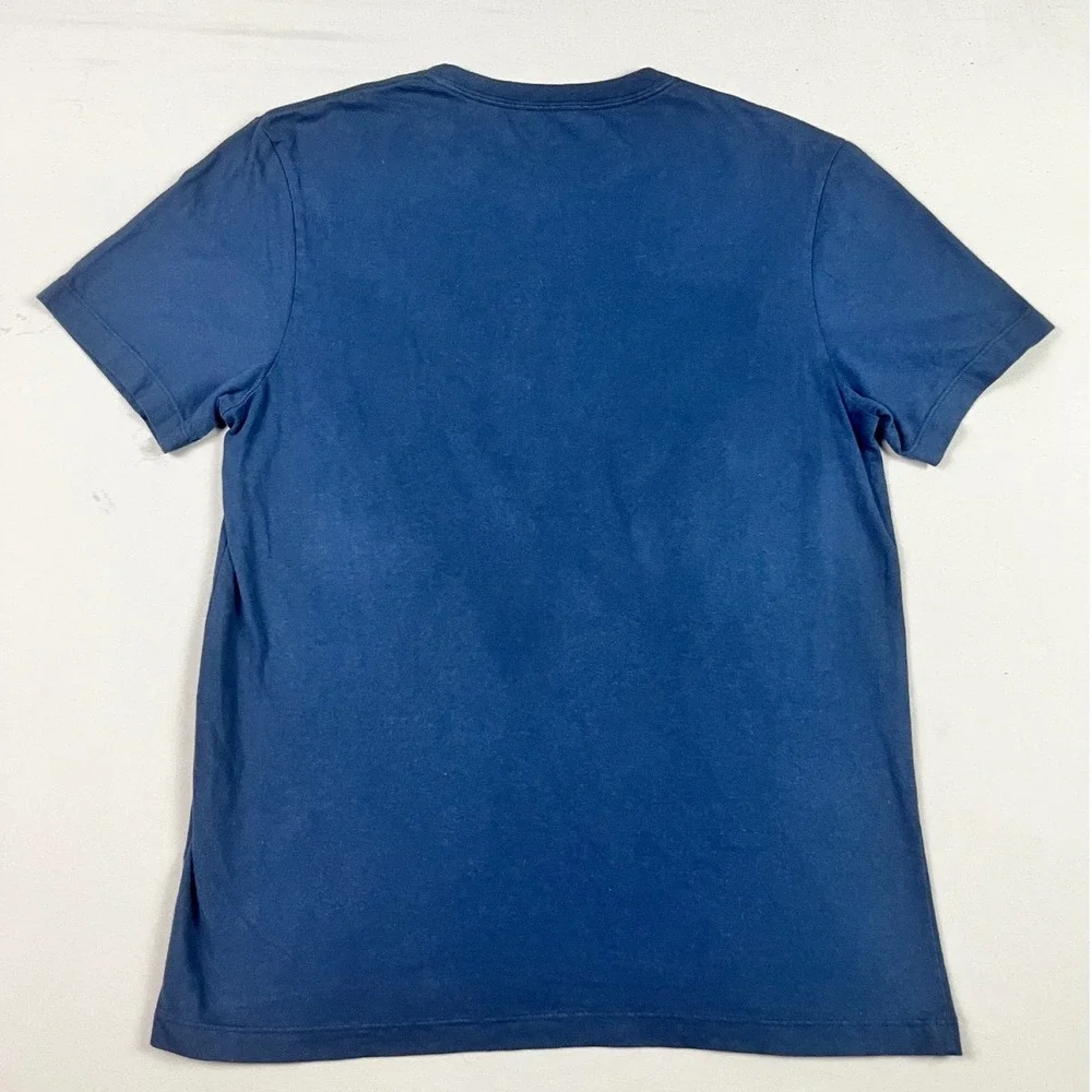 J.Crew Oarsmen Mens Medium Crew Neck Short Sleeve T‎ Shirt Navy Made USA Cotton